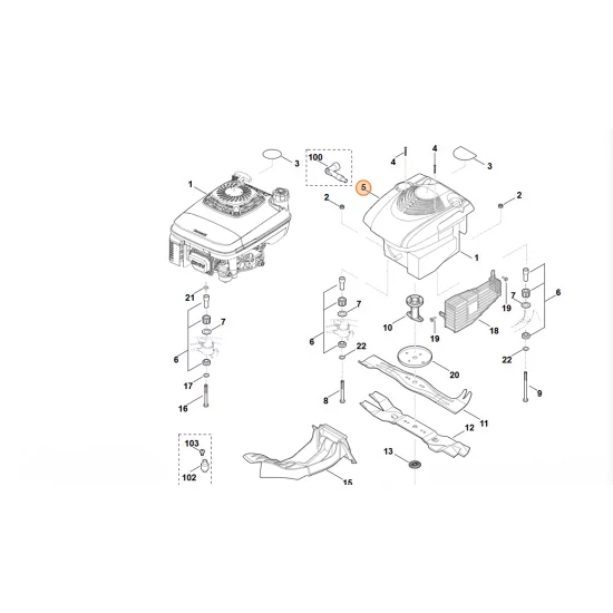 STIHL   Osłona kompl. 0000 082 0413